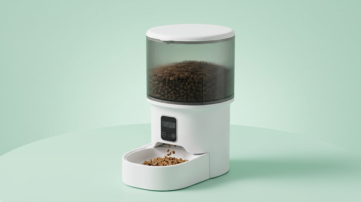 Dispensador automático Pawzy con depósito de 4 litros, pantalla y cuenco