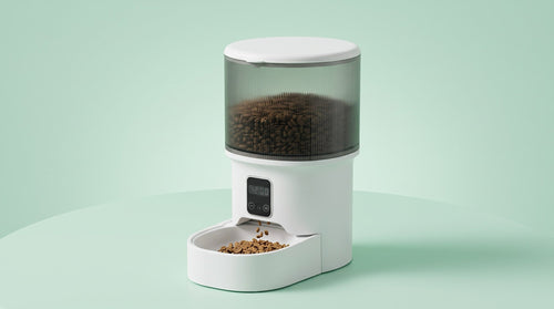 Dispensador automático Pawzy con depósito de 4 litros, pantalla y cuenco